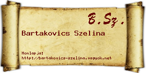 Bartakovics Szelina névjegykártya